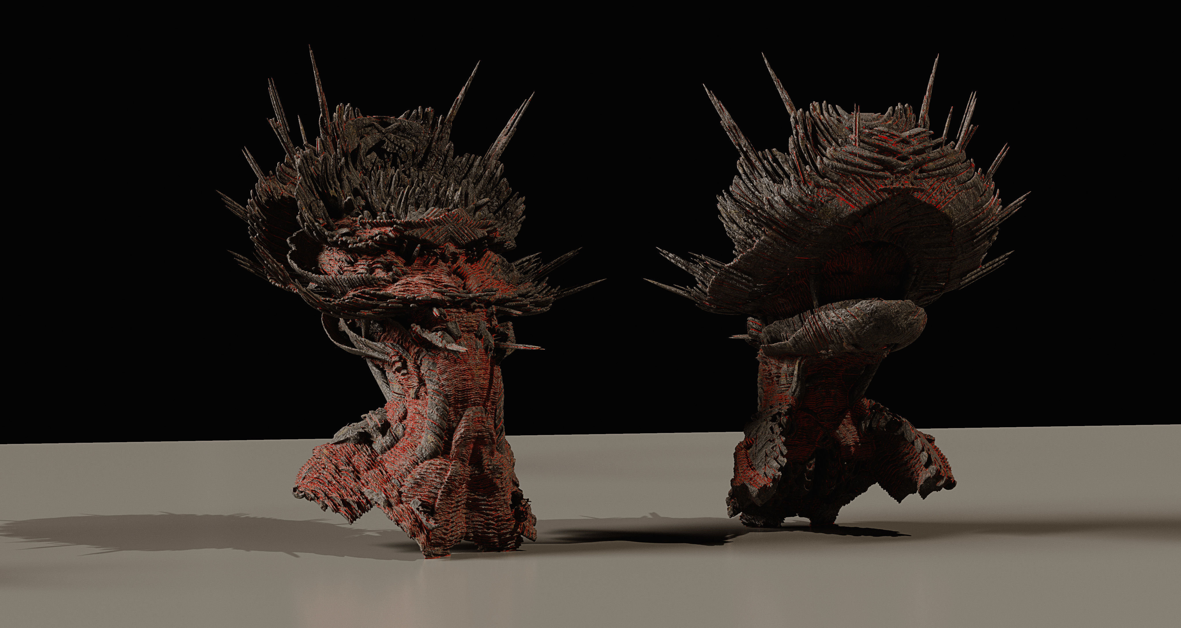 Bio-Organic Alien Structures Kitbash 3D Assets 3D model_3