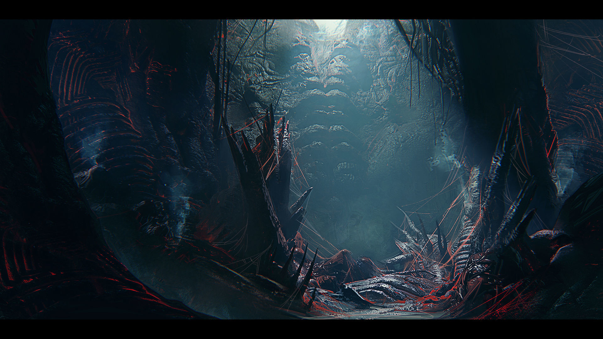 Bio-Organic Alien Structures Kitbash 3D Assets 3D model_1