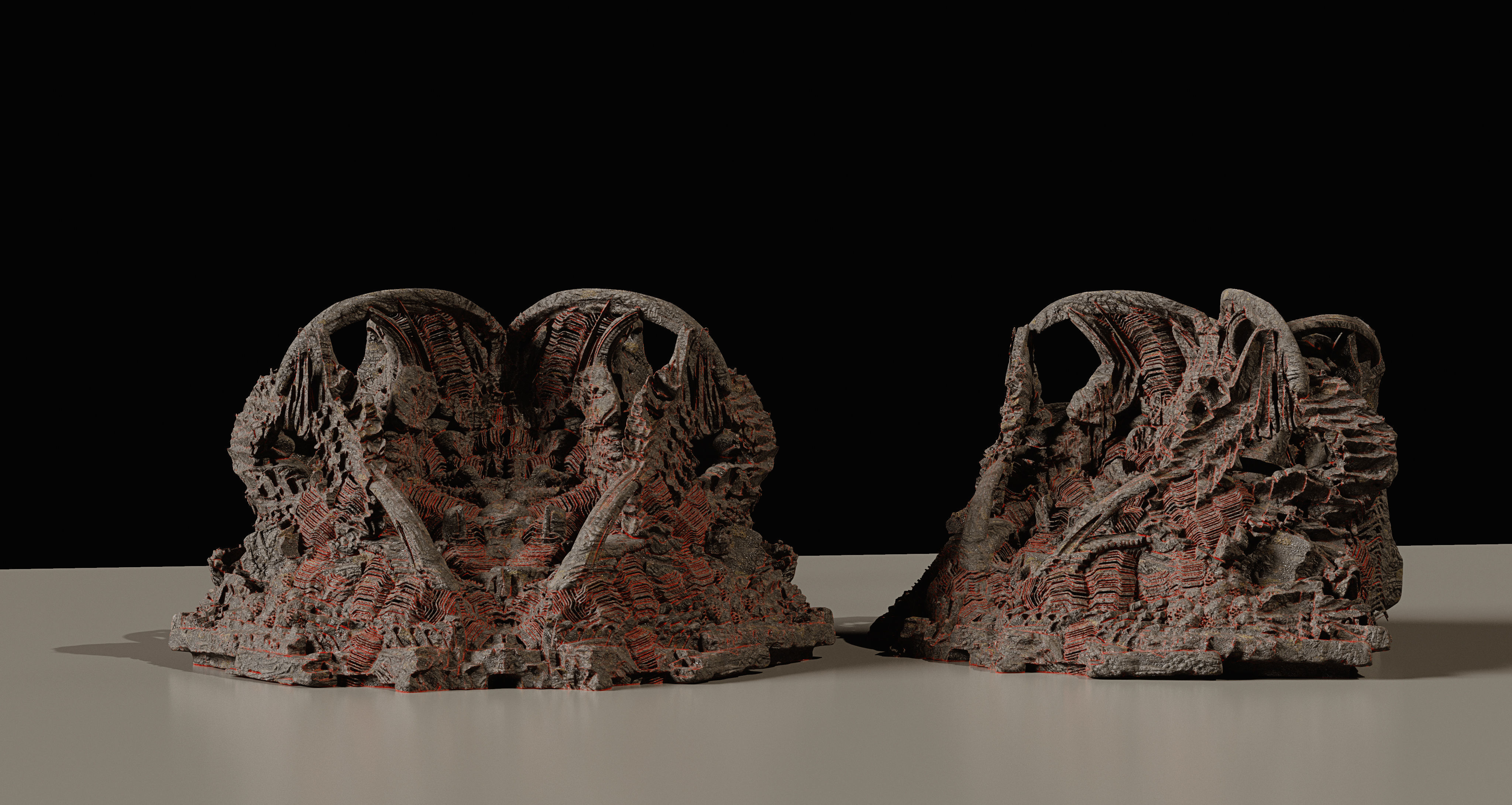 Bio-Organic Alien Structures Kitbash 3D Assets 3D model_6