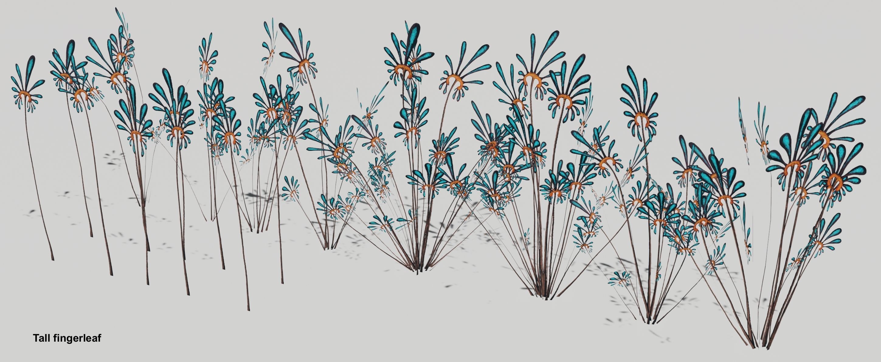 Glowing alien herbs 5 Low-poly 3D model_8