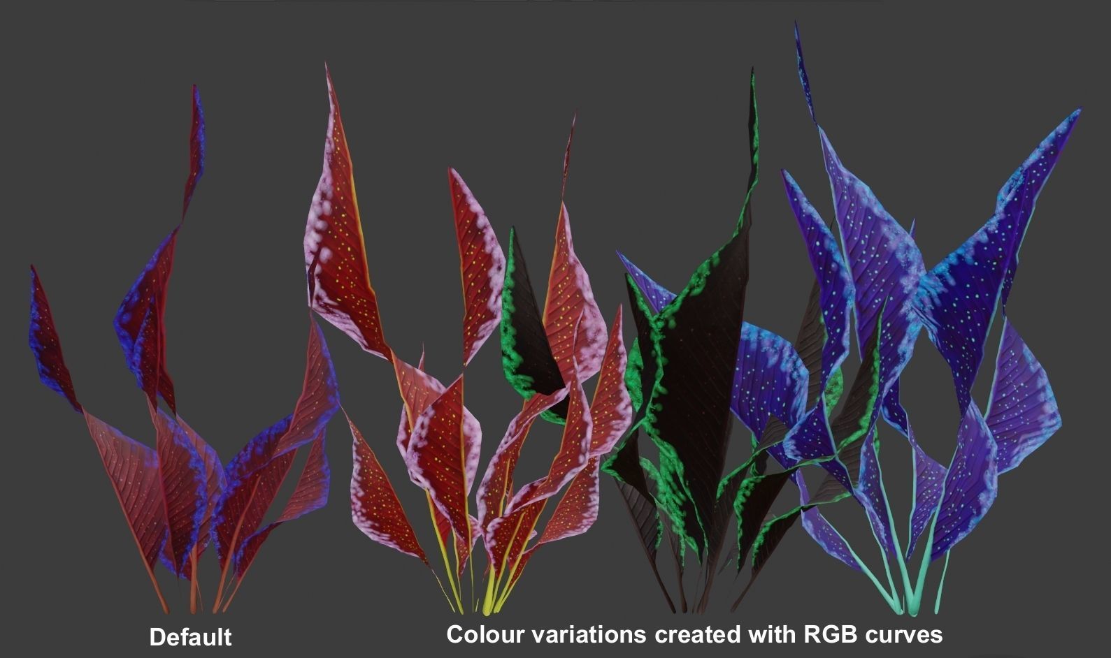 Glowing alien herbs 5 Low-poly 3D model_9