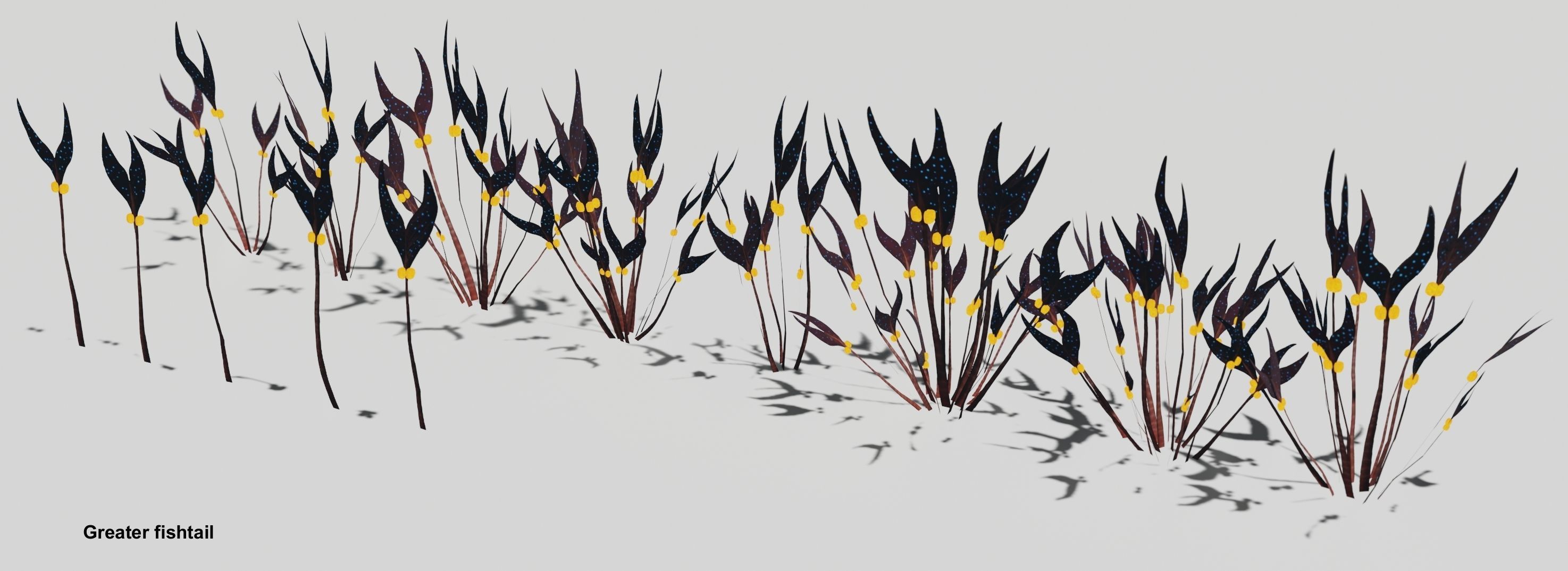 Glowing alien herbs 5 Low-poly 3D model_5