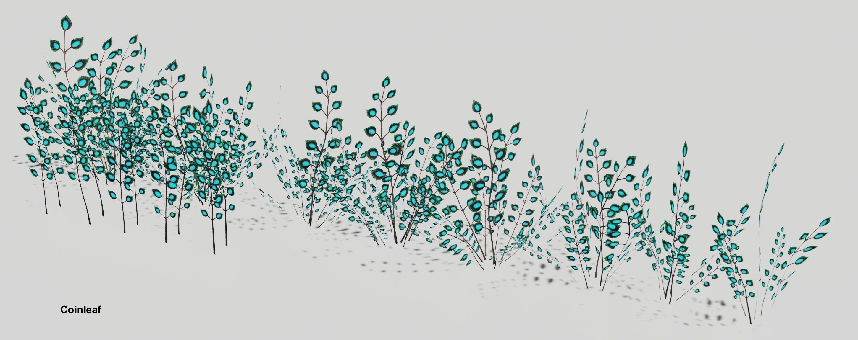 Glowing alien herbs 5 Low-poly 3D model_2