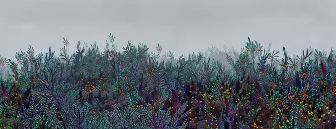 Glowing alien herbs 5 Low-poly 3D model