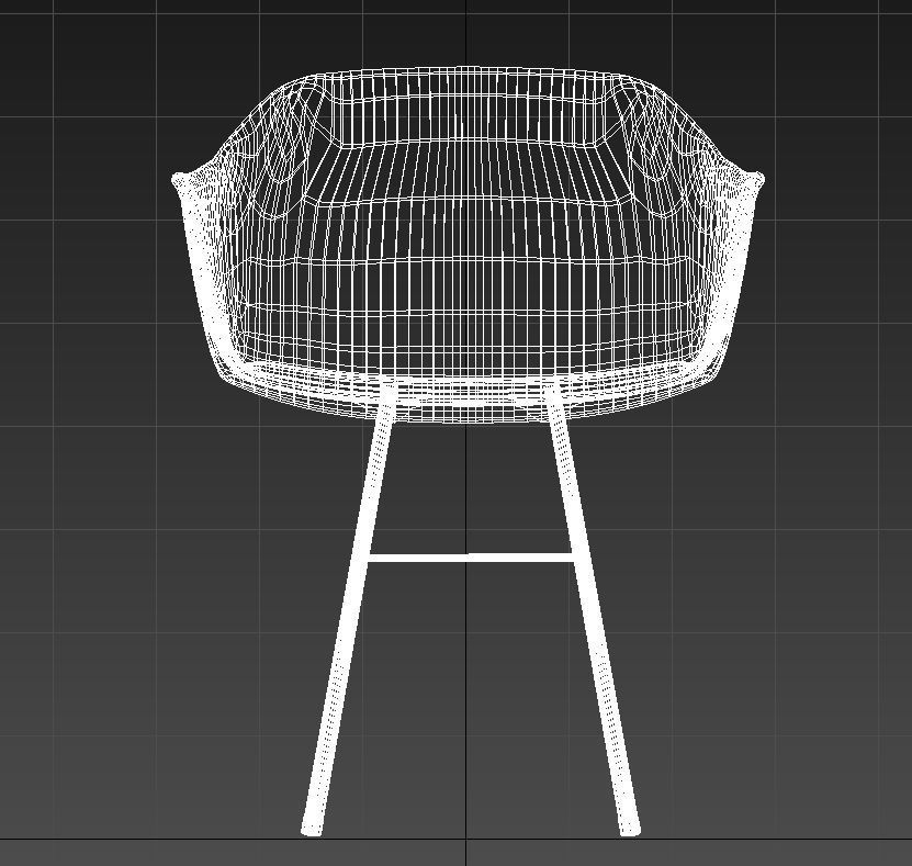 Plastic chair with steel legs 3D model_15
