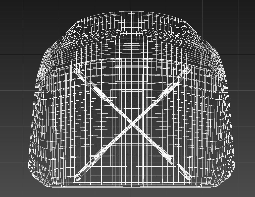 Plastic chair with steel legs 3D model_17