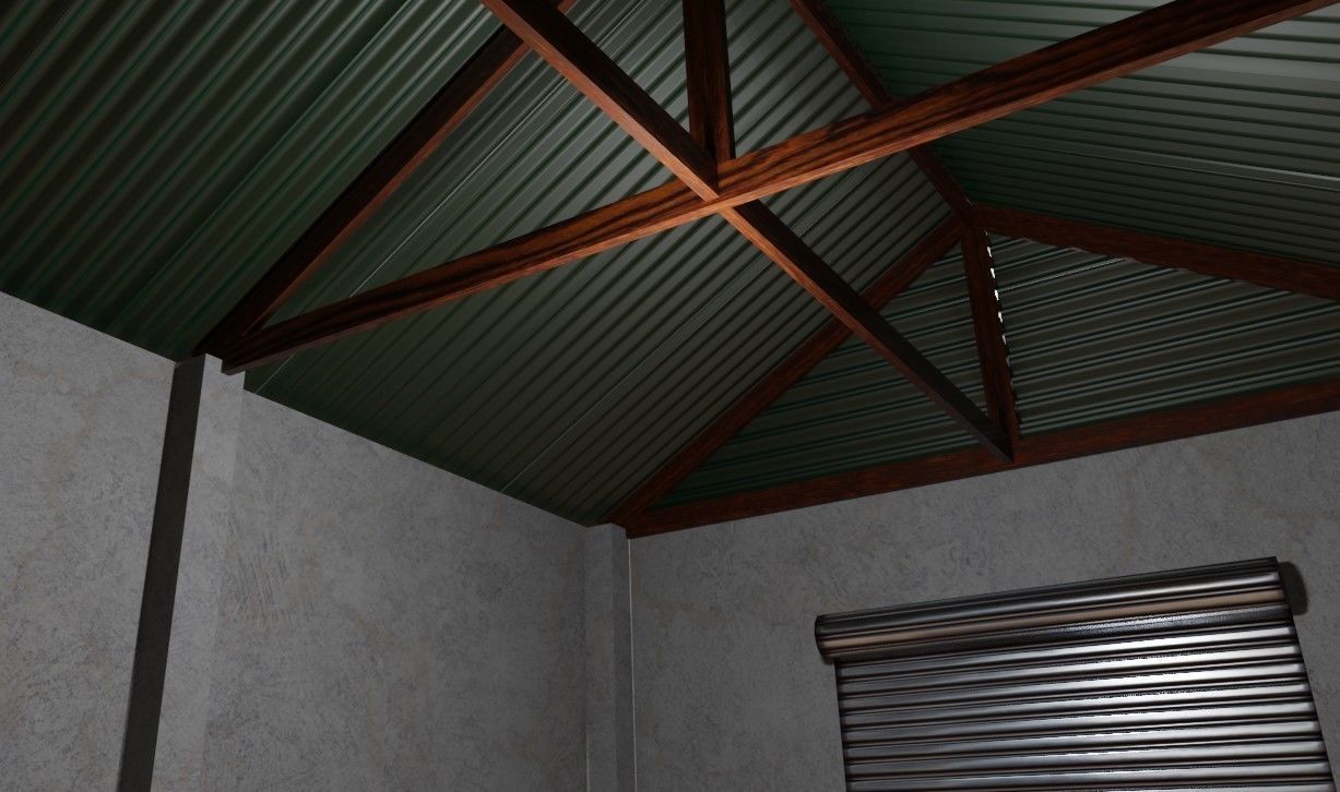 Warehouse - Garage - Barracao Low-poly 3D model_2