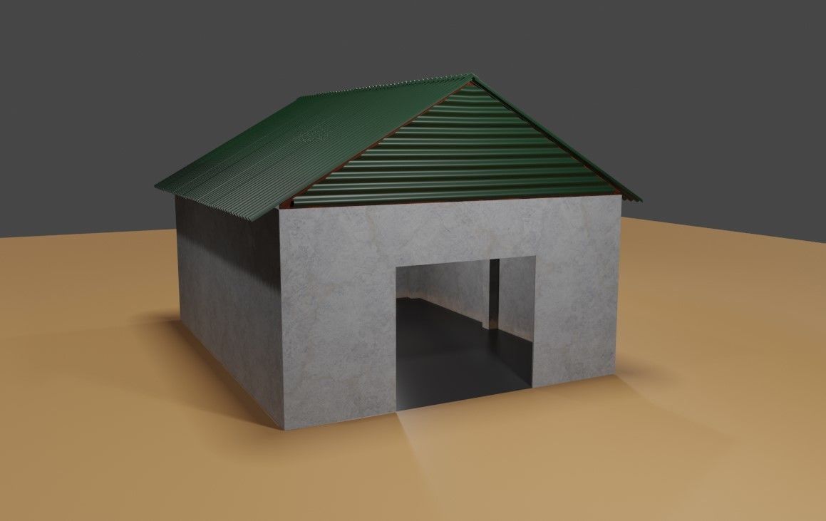 Warehouse - Garage - Barracao Low-poly 3D model_10