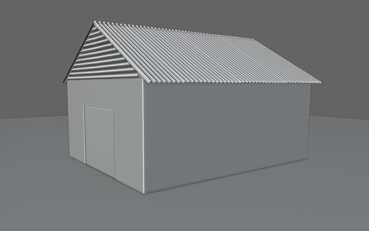 Warehouse - Garage - Barracao Low-poly 3D model_17