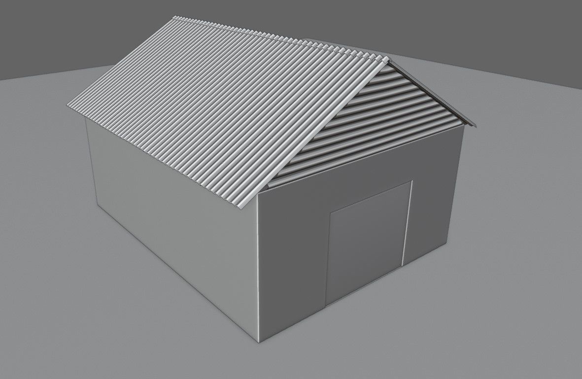 Warehouse - Garage - Barracao Low-poly 3D model_16