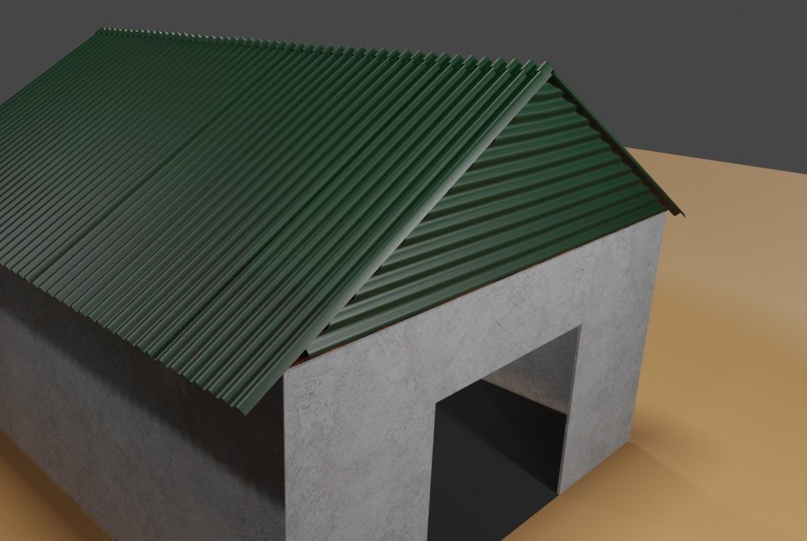 Warehouse - Garage - Barracao Low-poly 3D model_11