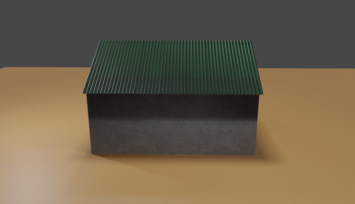 Warehouse - Garage - Barracao Low-poly 3D model_6