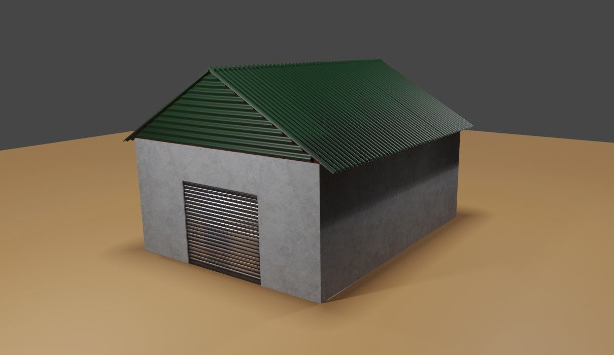 Warehouse - Garage - Barracao Low-poly 3D model_5