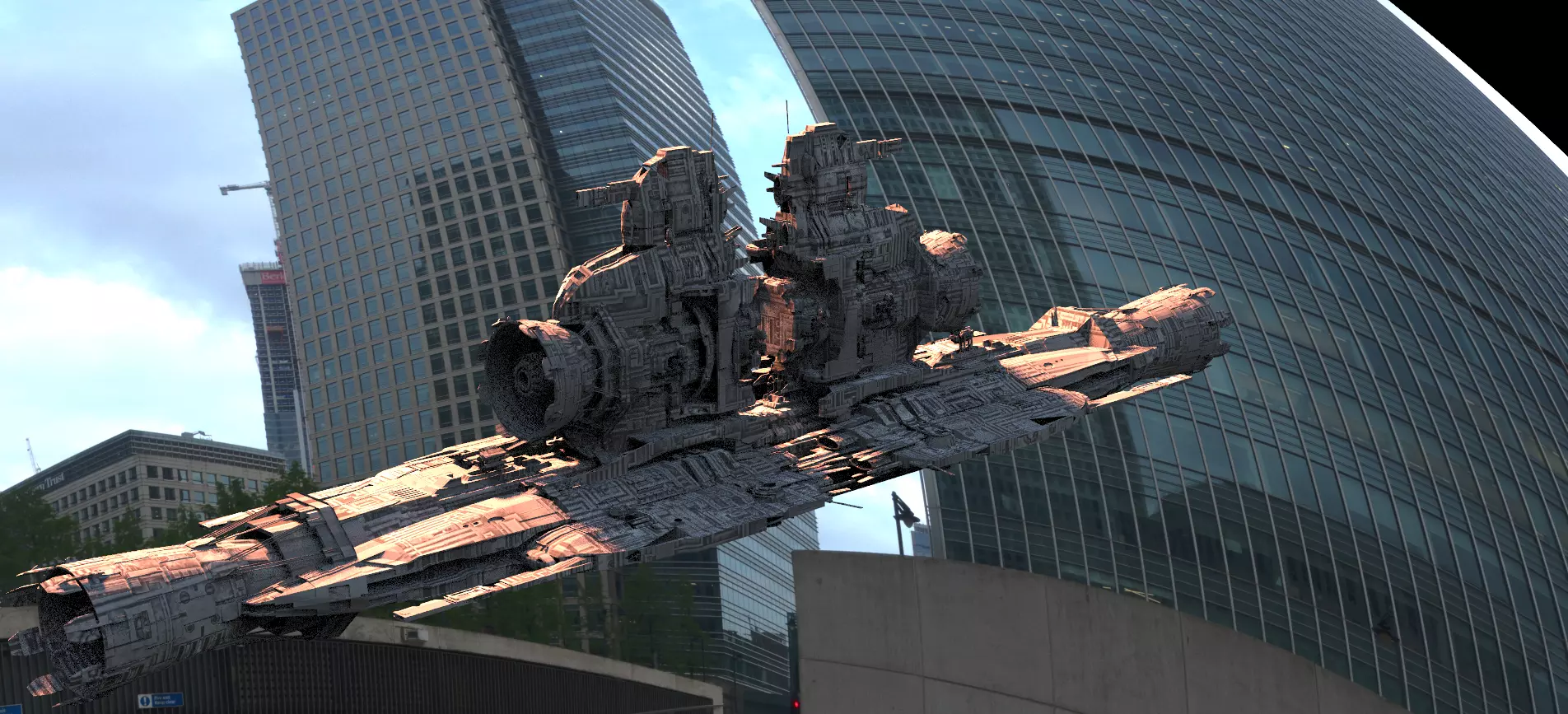 Alien Ship Pulse cannons 3D model