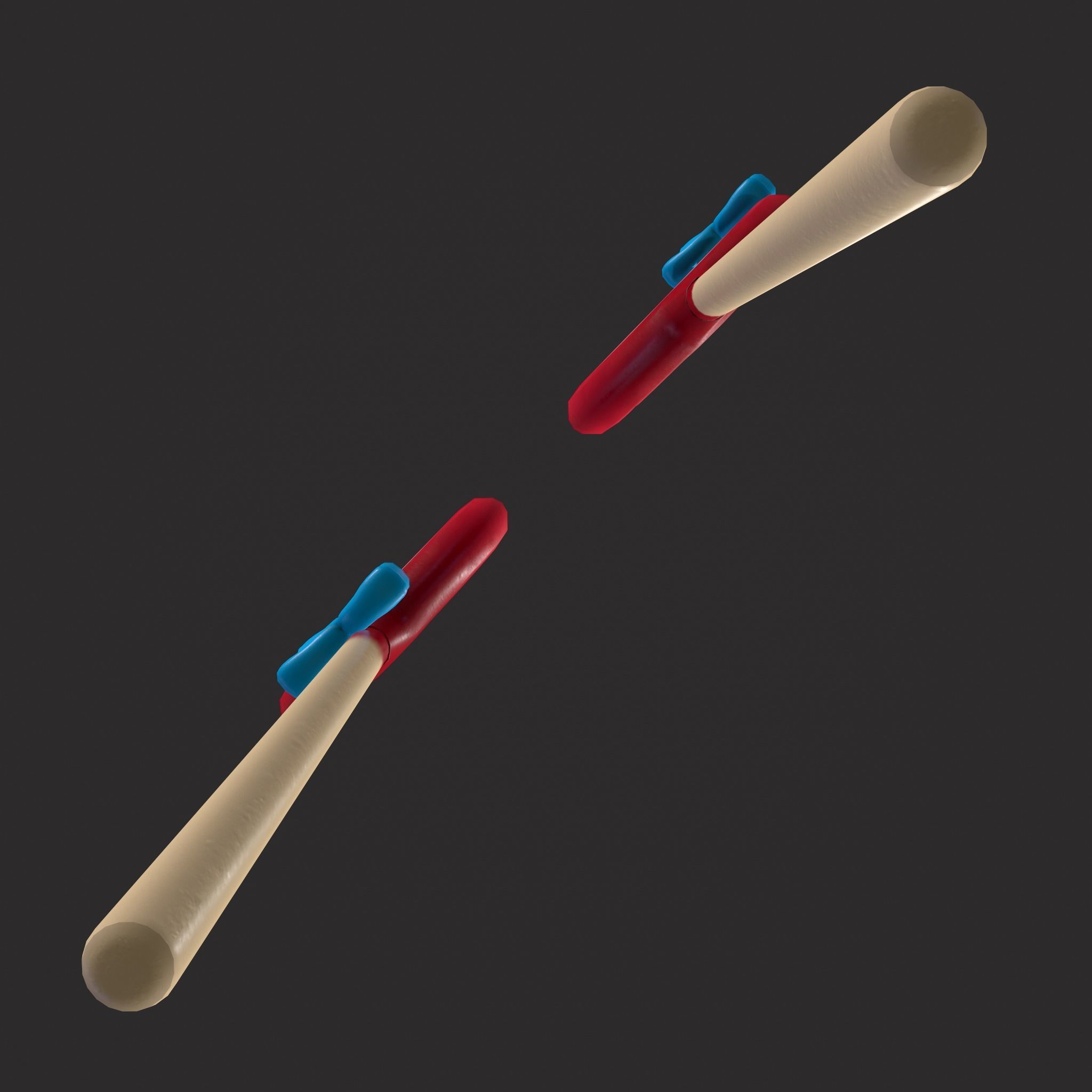 Valentines Suckers Couple Low-poly 3D model_17