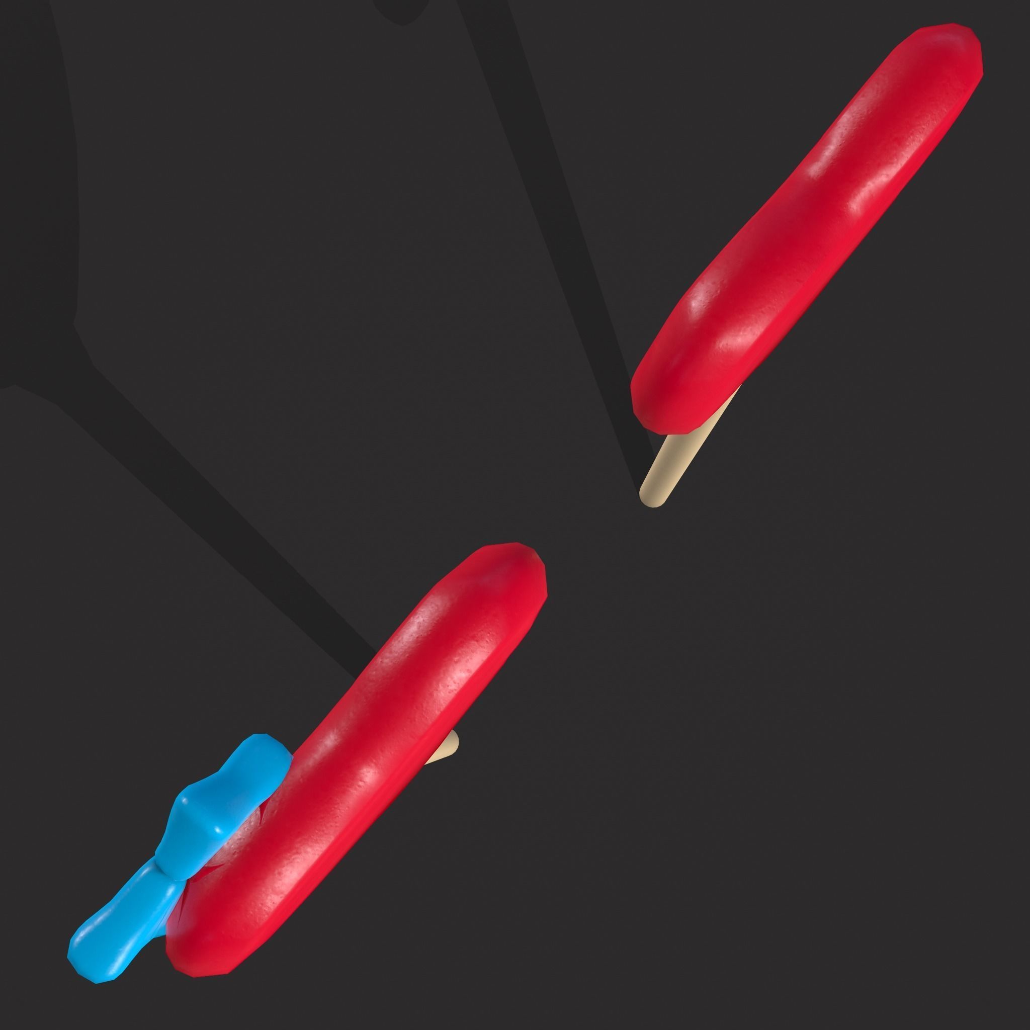 Valentines Suckers Couple Low-poly 3D model_5