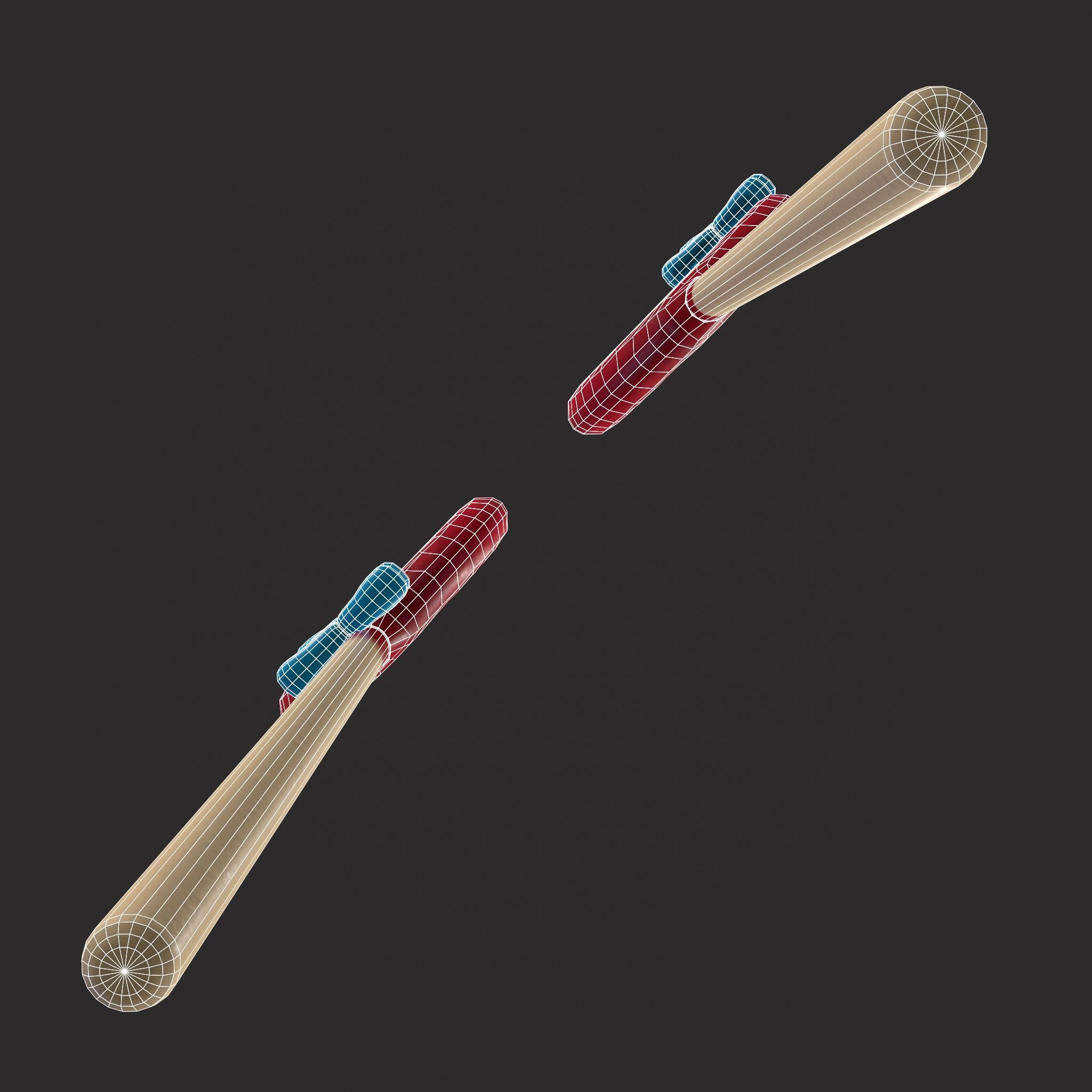 Valentines Suckers Couple Low-poly 3D model_18