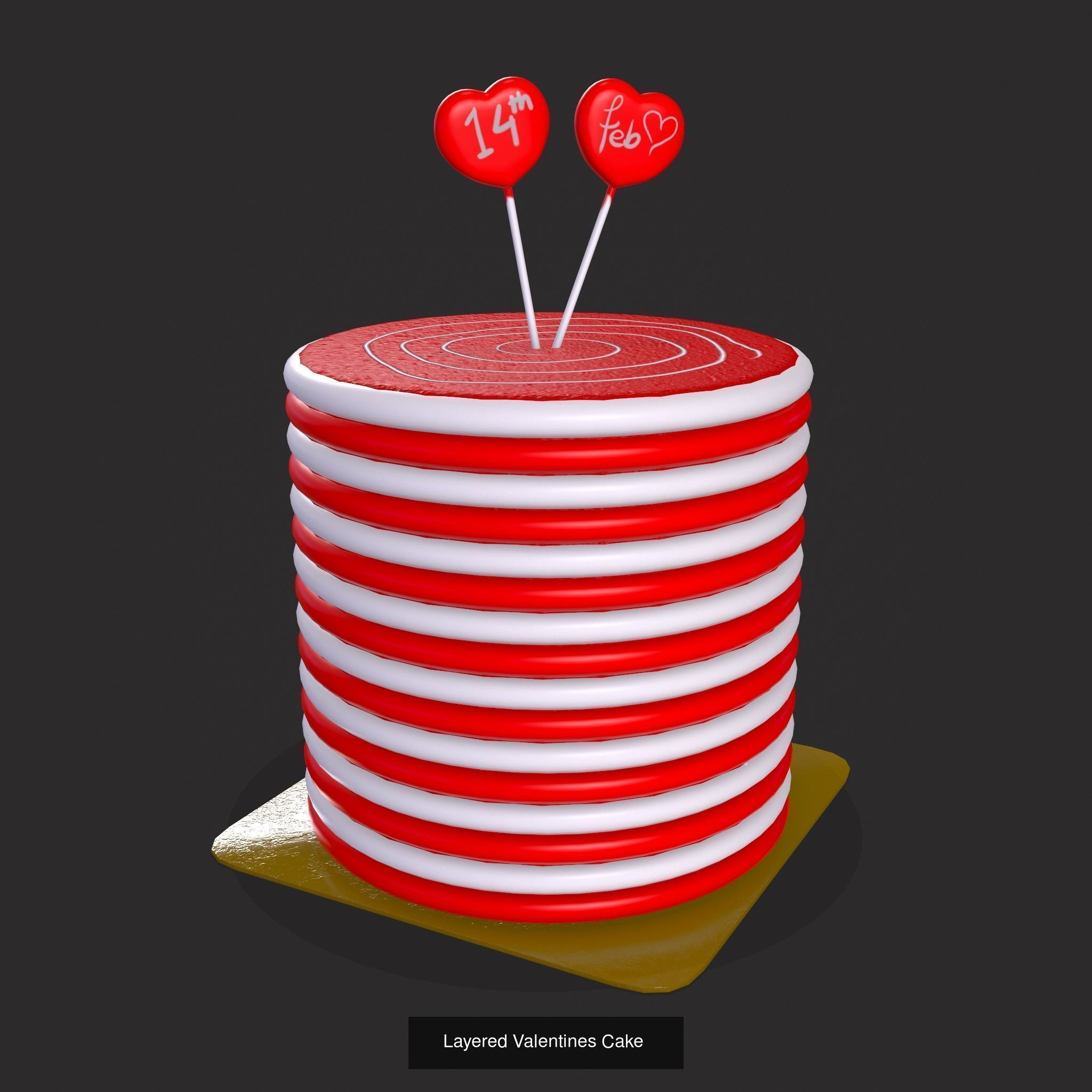 Valentines Decorations Version Two  3D Model Collection_16