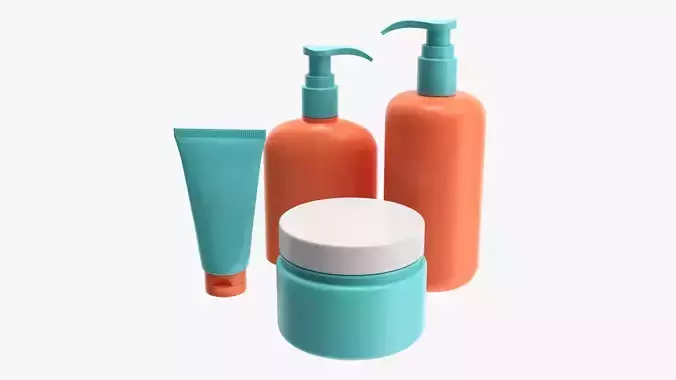 Hair care set mockup