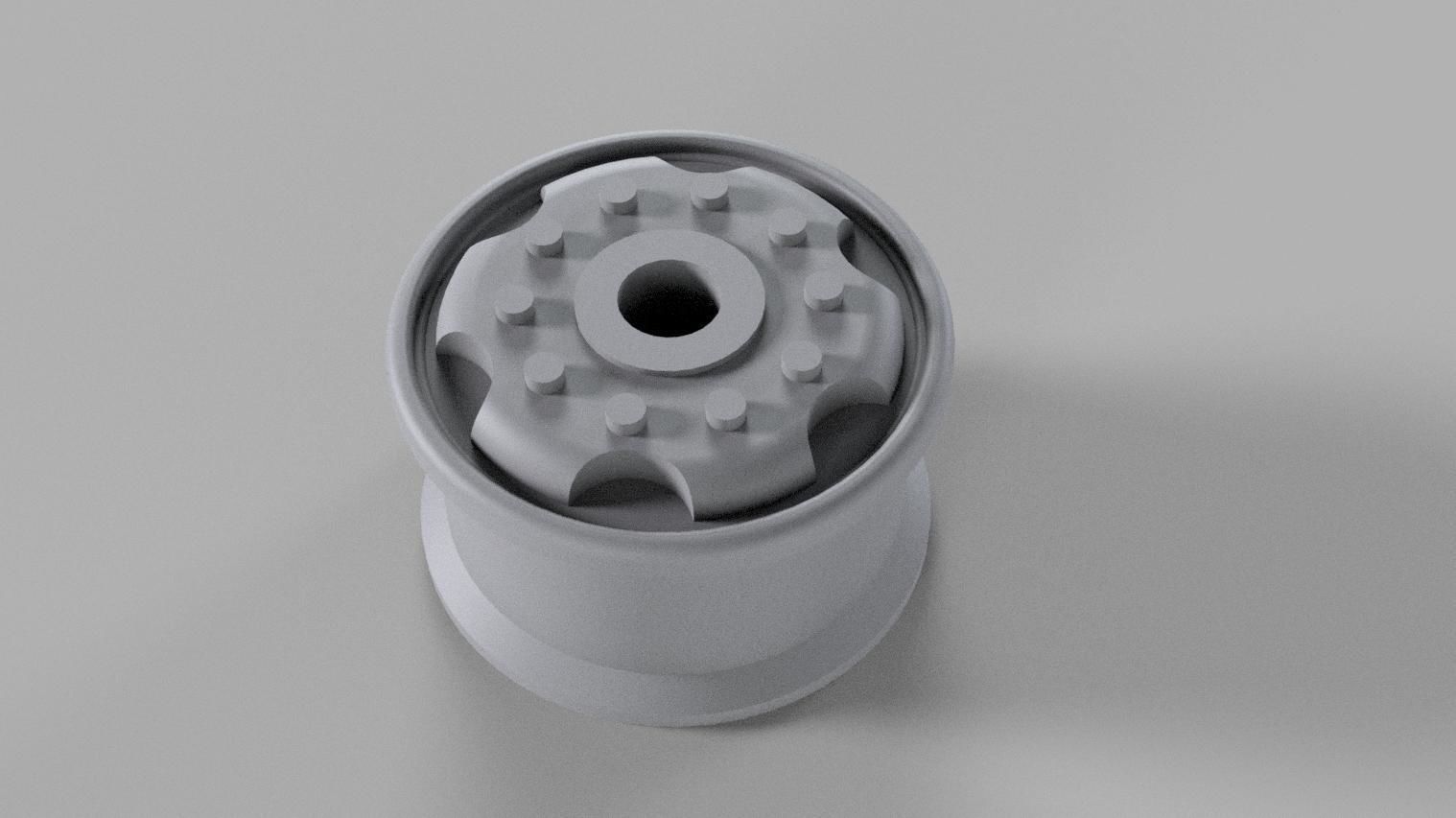 Lumar Toy Powerhouse Crane Wheel 3D print model_3