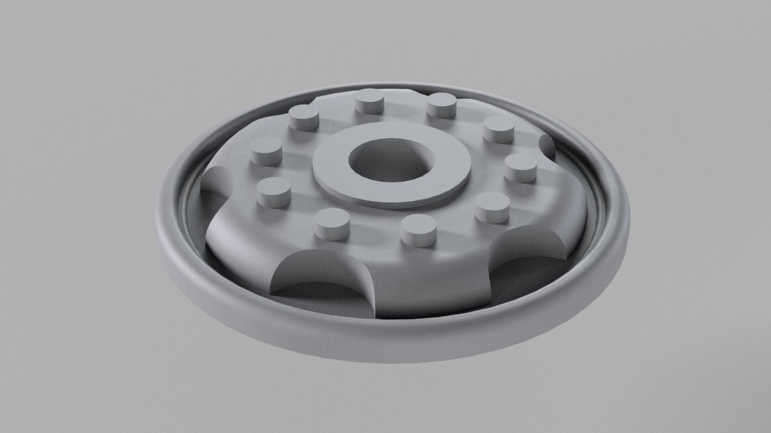 Lumar Toy Powerhouse Crane Wheel 3D print model_2