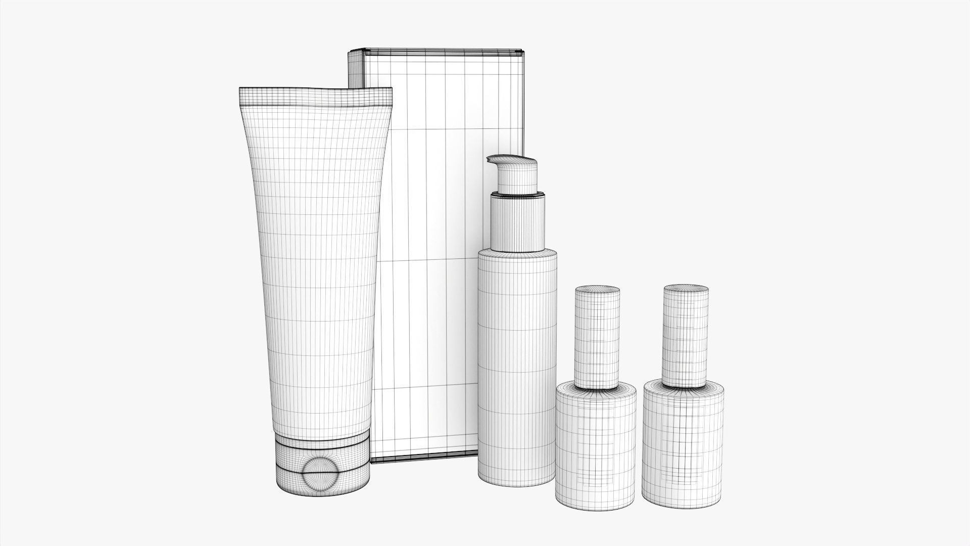 Hand care set mockup 3D model_6