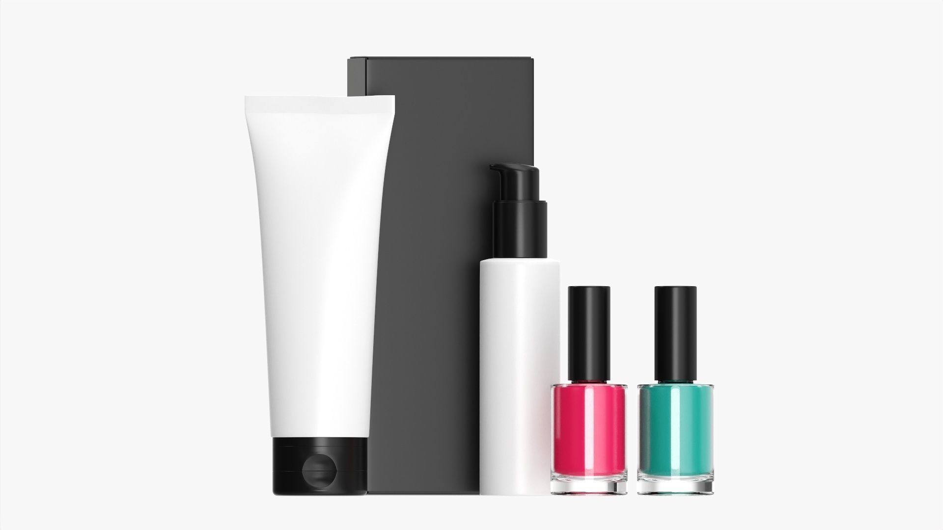 Hand care set mockup 3D model_4