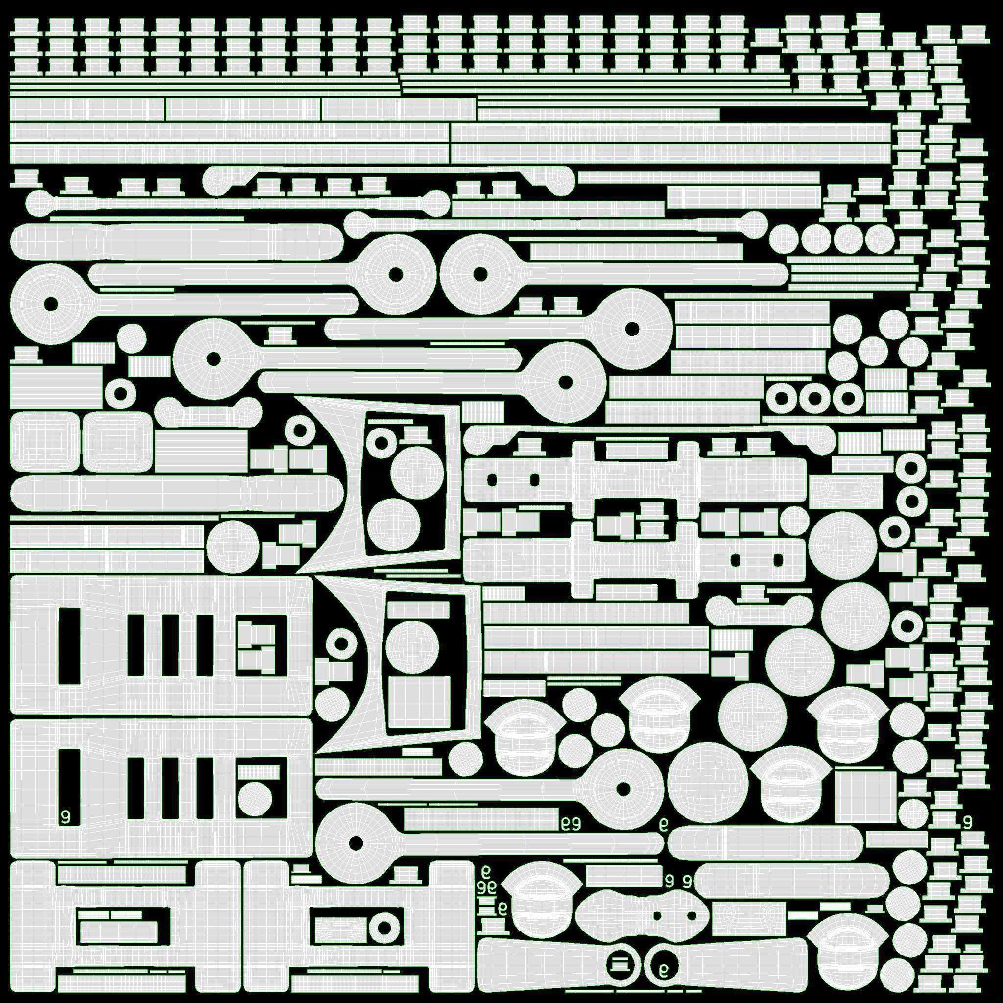 Leather briefcase open 3D model_19