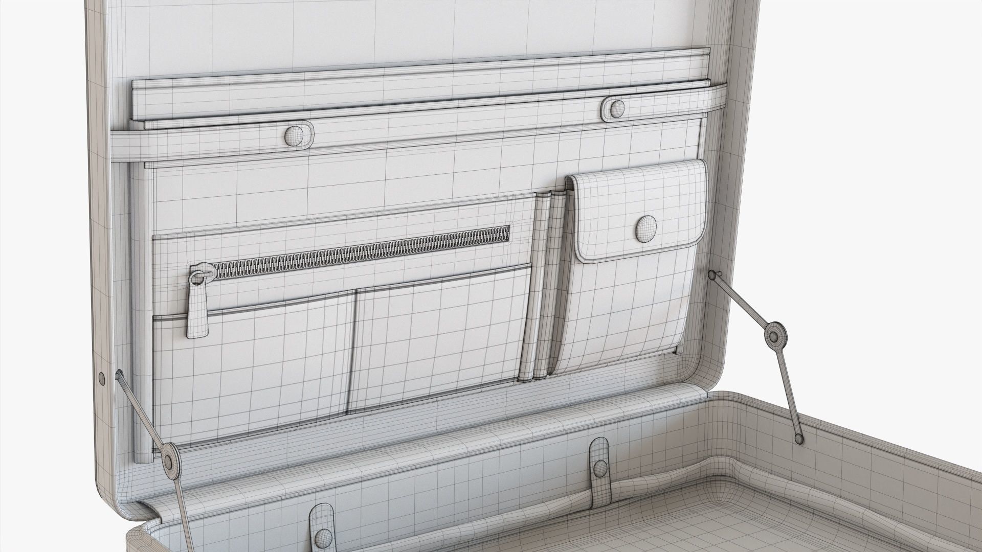 Leather briefcase open 3D model_11
