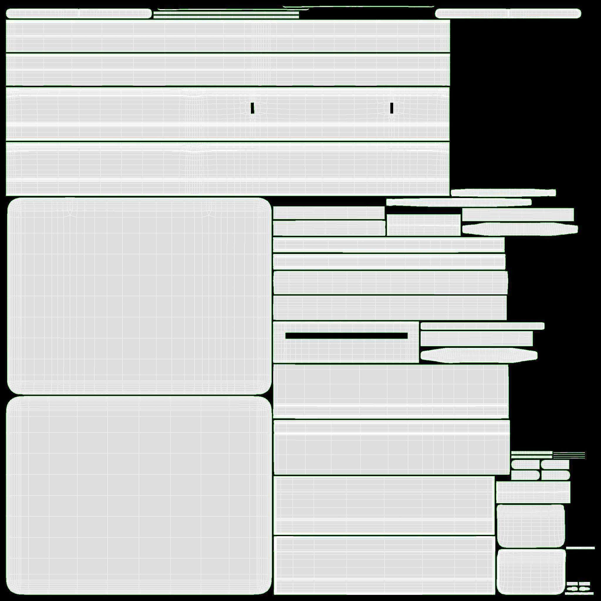 Leather briefcase open 3D model_18