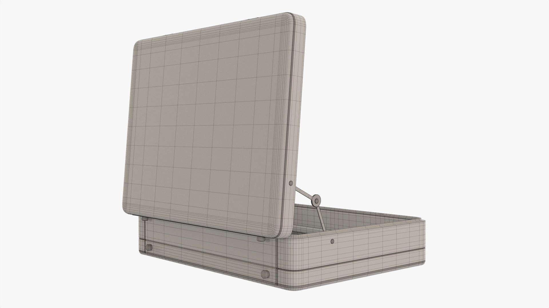 Leather briefcase open 3D model_9