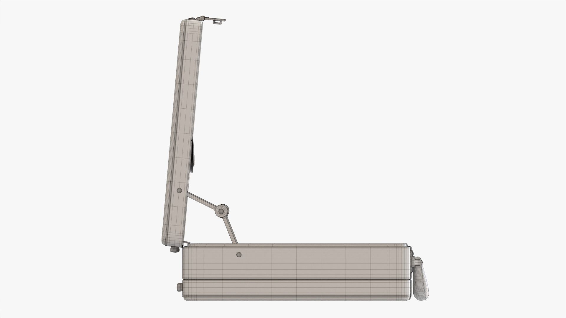 Leather briefcase open 3D model_14