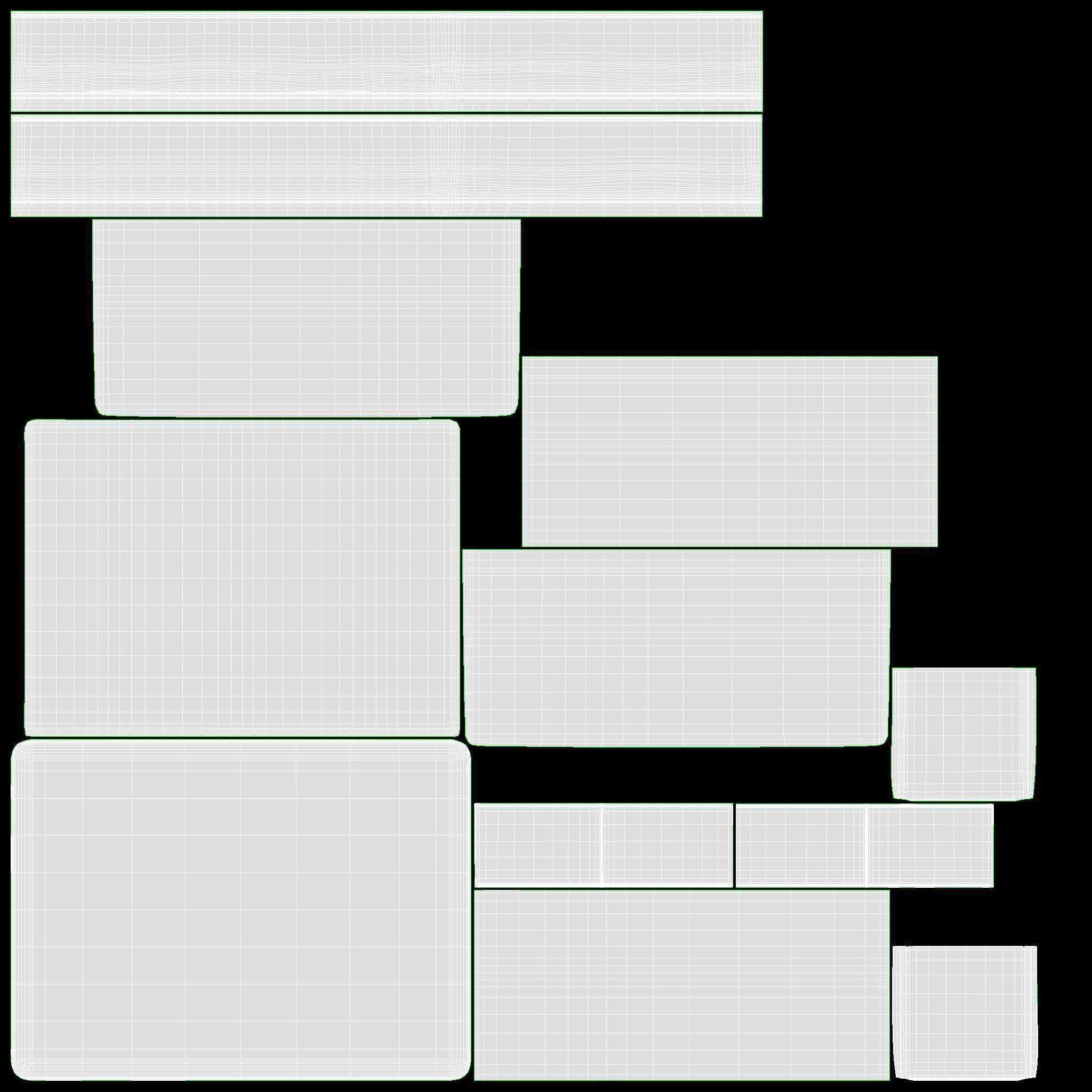 Leather briefcase open 3D model_20