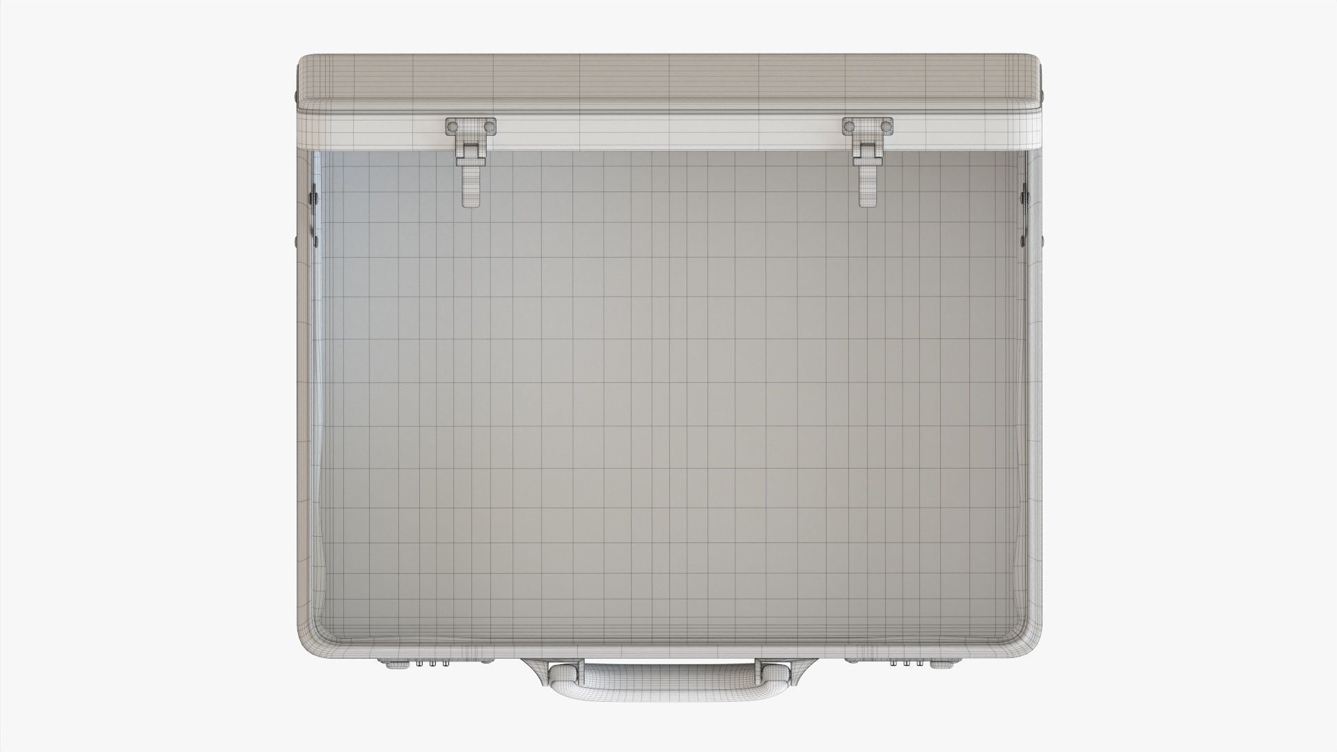 Leather briefcase open 3D model_15