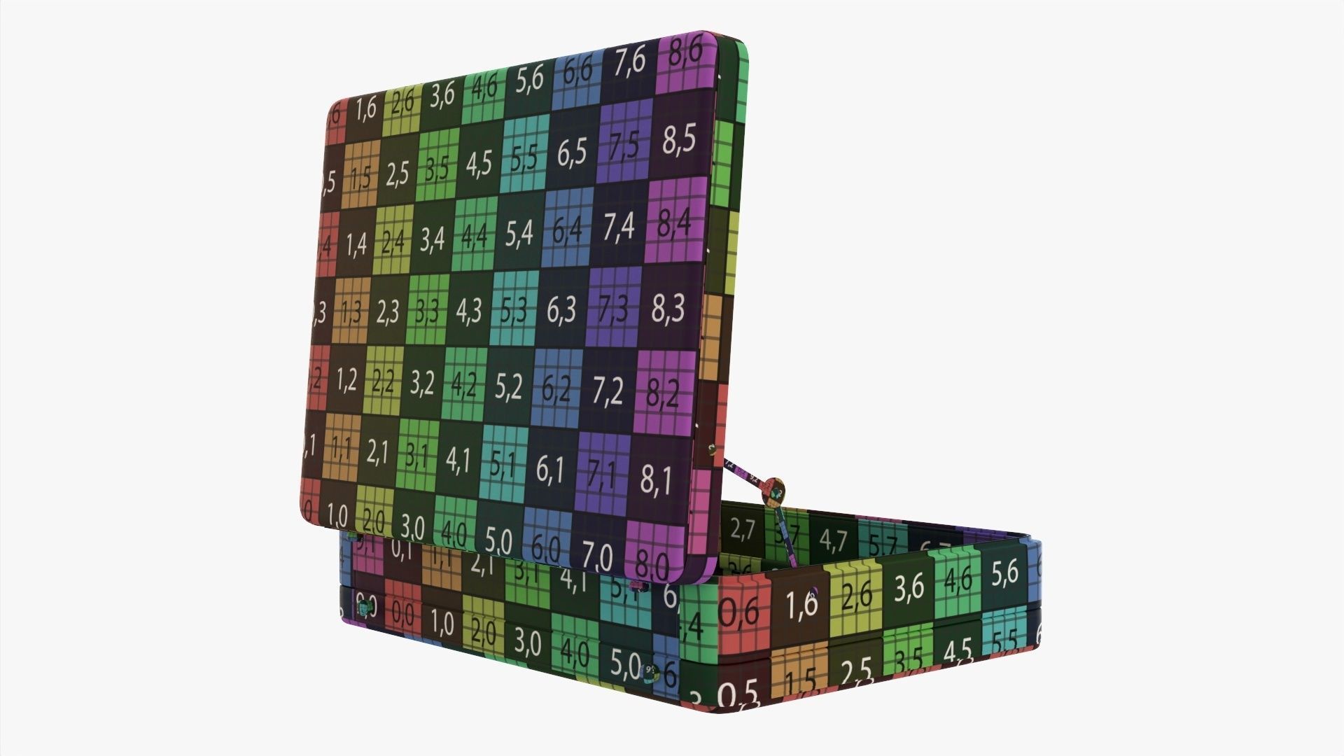 Leather briefcase open 3D model_17