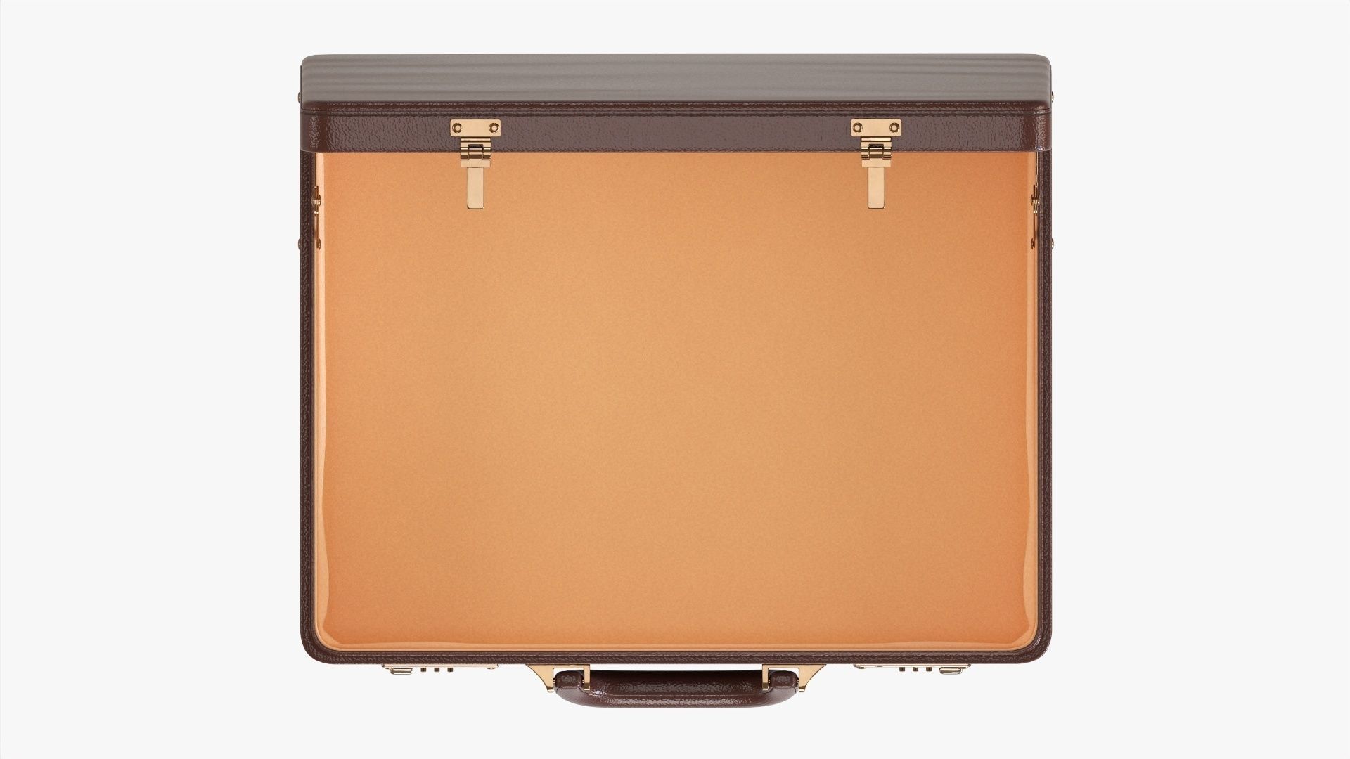 Leather briefcase open 3D model_7