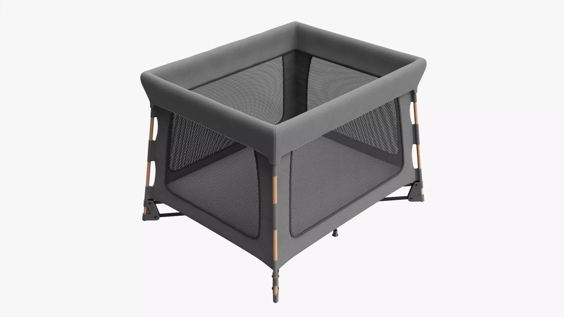 Portable travel cot 3D model_0