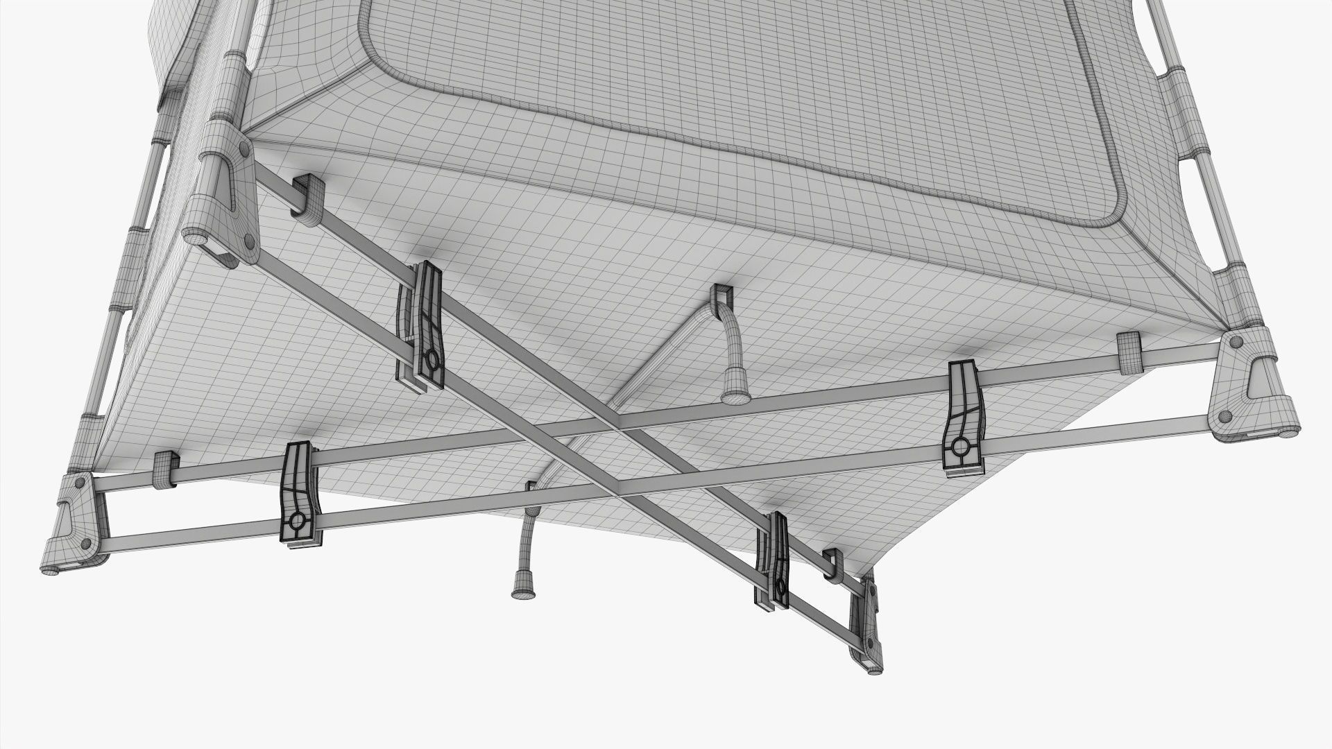 Portable travel cot 3D model_8