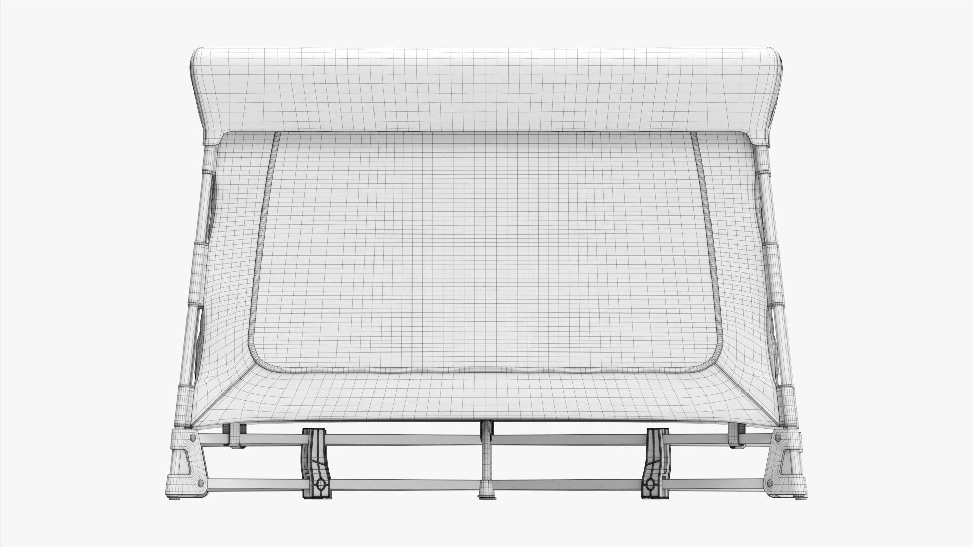 Portable travel cot 3D model_9