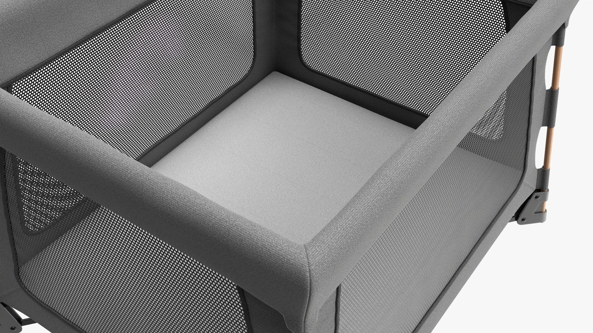 Portable travel cot 3D model_2