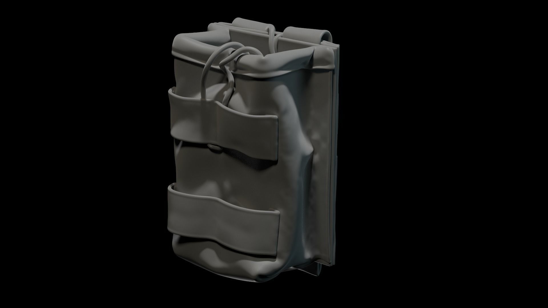 Marvelous Designer  AR15 Empty Ammo Pouch 3D model_3