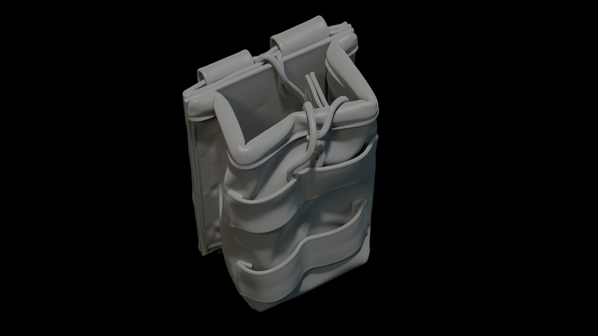 Marvelous Designer  AR15 Empty Ammo Pouch 3D model_5