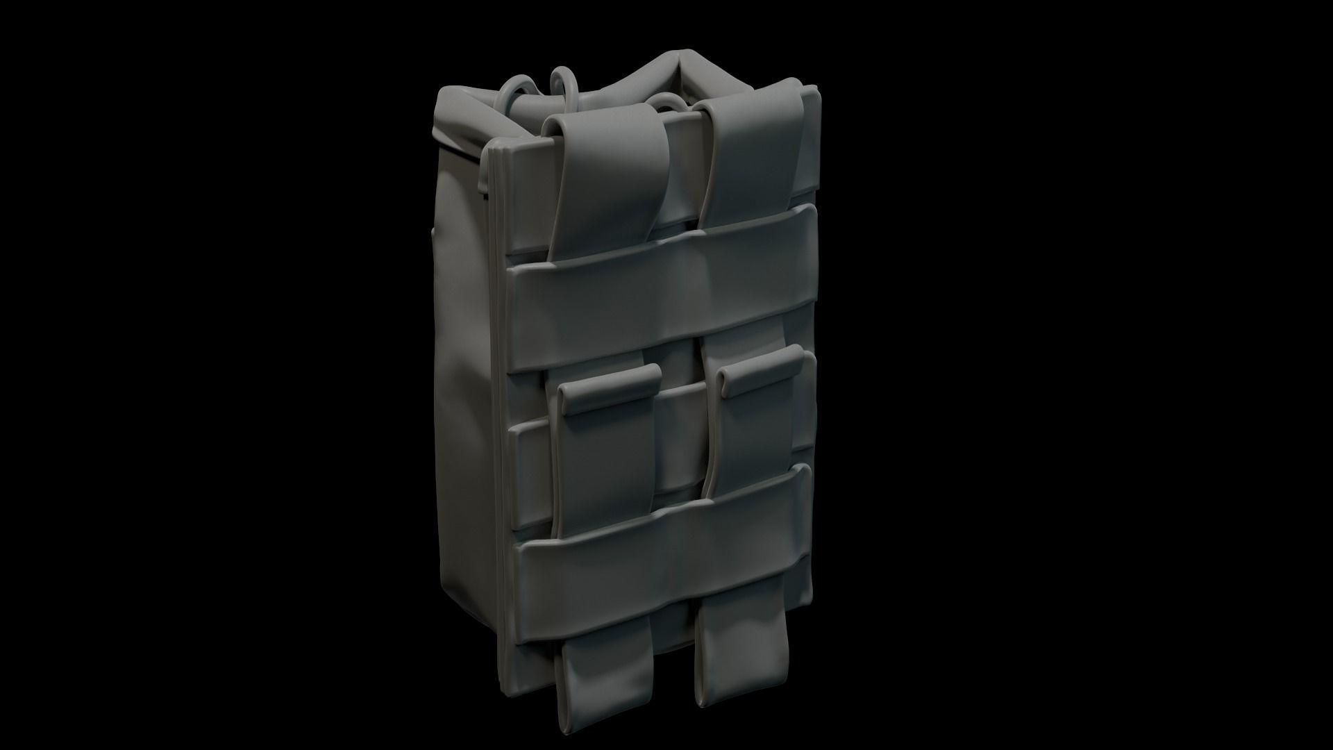 Marvelous Designer  AR15 Empty Ammo Pouch 3D model_2