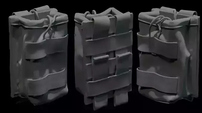 Marvelous Designer  AR15 Empty Ammo Pouch 3D model