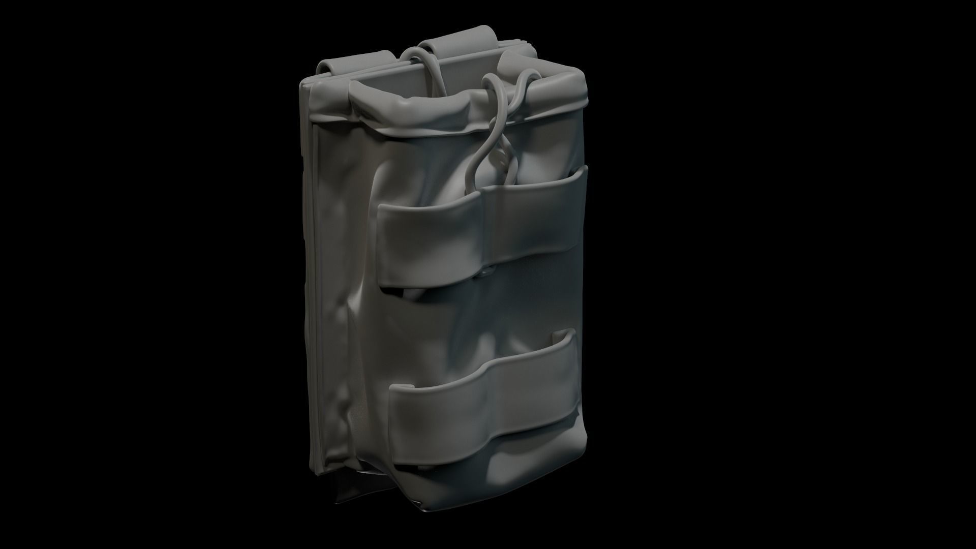 Marvelous Designer  AR15 Empty Ammo Pouch 3D model_1