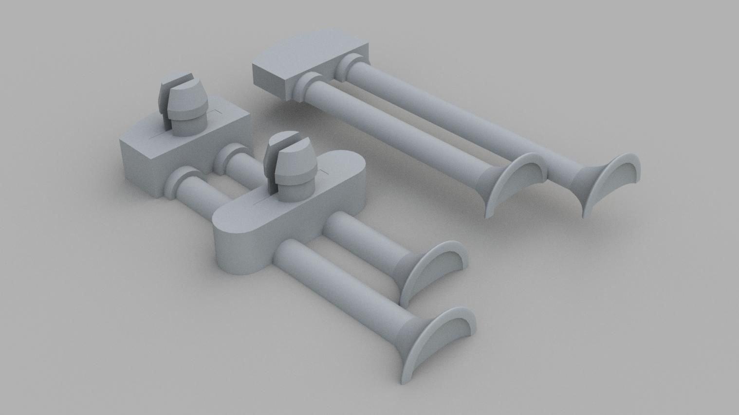 Lumar Toy Crane Replacement Air Horns 3D print model_1