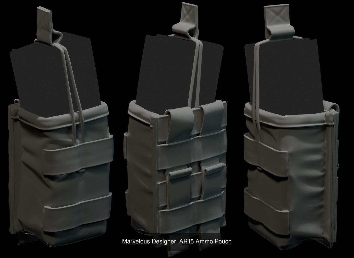 MarvelousDesigner Pouches 3D Model Collection_3