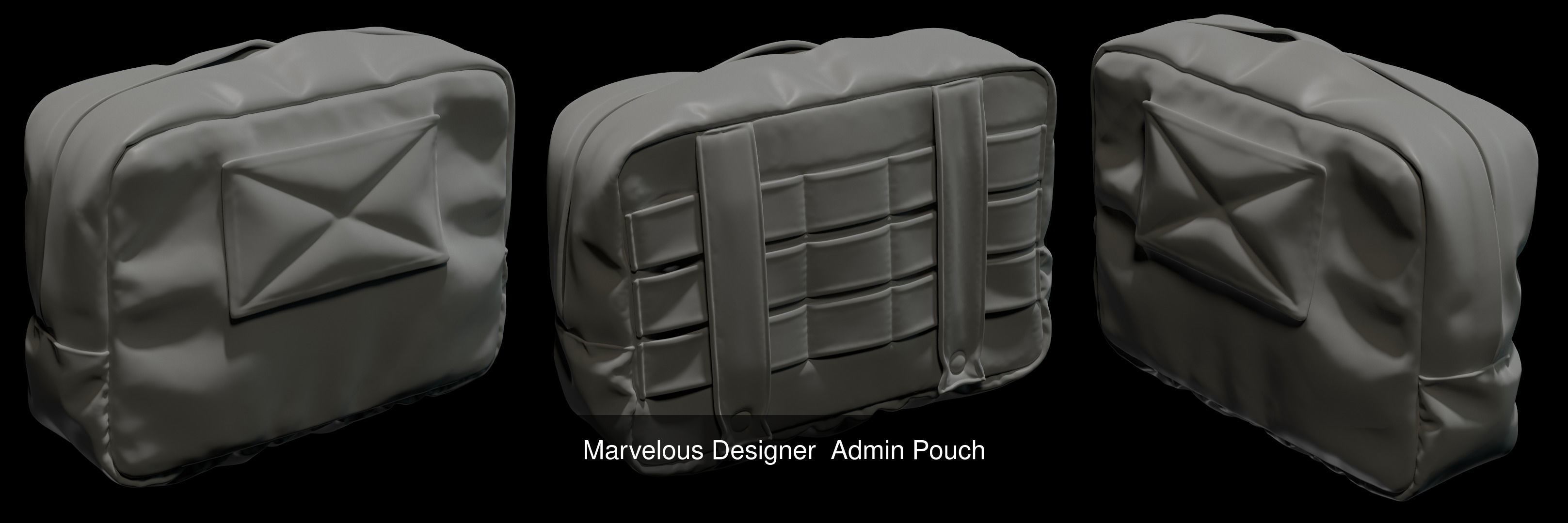 MarvelousDesigner Pouches 3D Model Collection_6