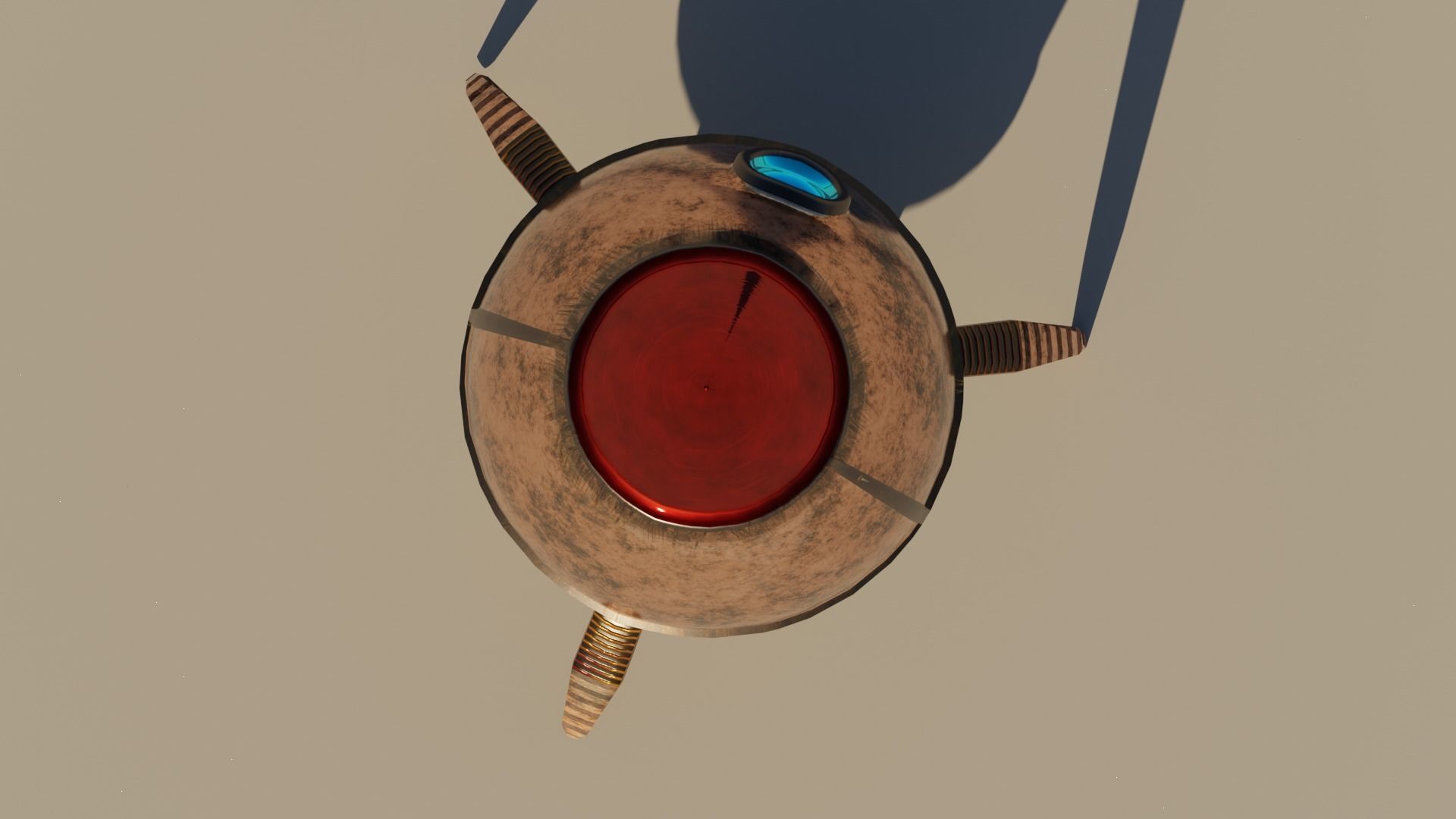 Rocket Comic Metalness Low-poly 3D model_5