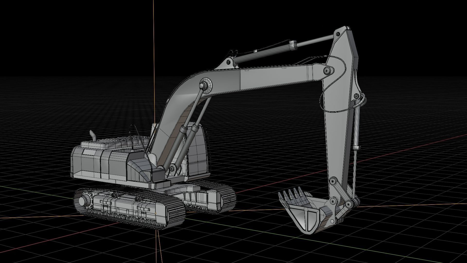 Model3D excavator Sumitomo SH210 3D model_4